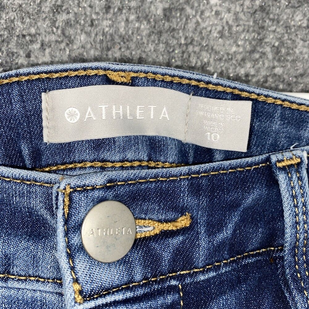 Athleta Jeans Womens Size 10 Blue sculptek Skinny Ankle - Picture 3 of 11
